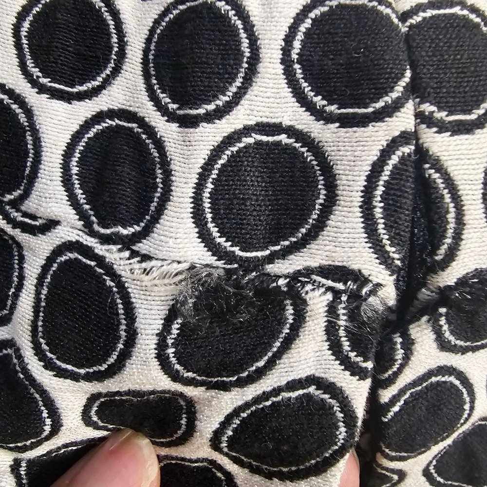 Vintage Christian Dior Black and White Polka Dot Peplum Dress Size 6 - Picture 6 of 8